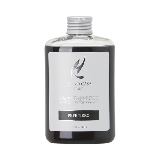 DIFFUSORE DI FRAGRANZA CON FIORE PEPE NERO HYPNO CASA | in vaso di vetro | varie misure
