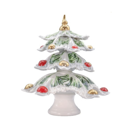 ALBERO DI NATALE SBORDONE PORCELLANE | in porcellana Capodimonte | 18cm