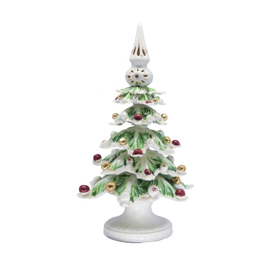 ALBERO DI NATALE SBORDONE PORCELLANE | in porcellana Capodimonte | 31cm