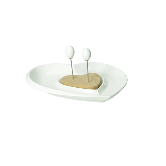 ANTIPASTIERA LOVE BRANDANI | in porcellana | 23x22cm