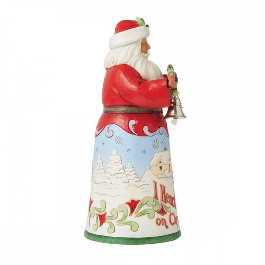 BABBO NATALE CON CAMPANE JIM SHORE | in resina | 12x14x26cm