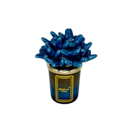 CANDELA BICOLORE ANEMONE MELAVERDE | in vetro e ceramica di Capodimonte vari colori | varie misure