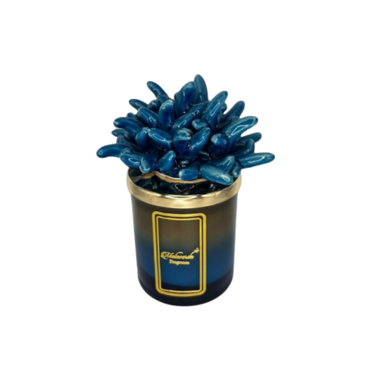 CANDELA BICOLORE ANEMONE MELAVERDE | in vetro e ceramica di Capodimonte vari colori | varie misure