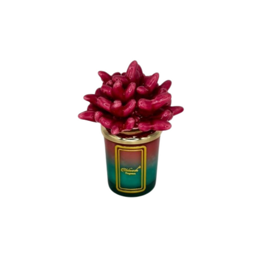 CANDELA BICOLORE ANEMONE MELAVERDE | in vetro e ceramica di Capodimonte vari colori | varie misure