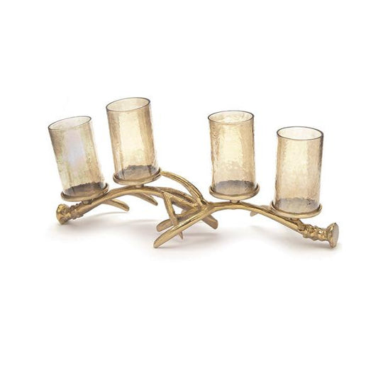 CANDELABRO RAMO X4 BRUCO | in alluminio | 58x17x14cm