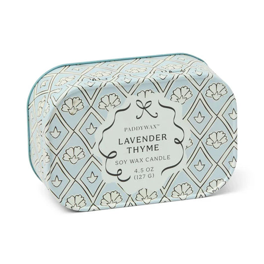 CANDELA CHERIE LAVANDER & THYME PADDYWAX | in contenitore di latta | 127g