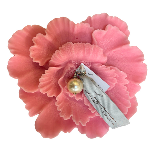 CANDELA GAROFANO CON PERLA LAGUNA VENEZIA | vari colori | varie misure