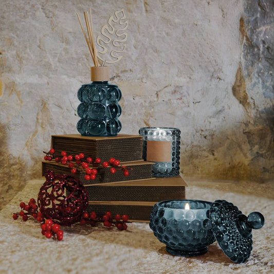 CANDELA BOLLICINA MAISON SUCRÉE | in vasetto di vetro in vari colori | 115g