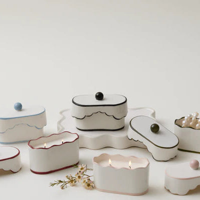 CANDELA CERAMIC DISH BLACK FIG&OLIVE PADDYWAX | in vasetto in ceramica | 155g