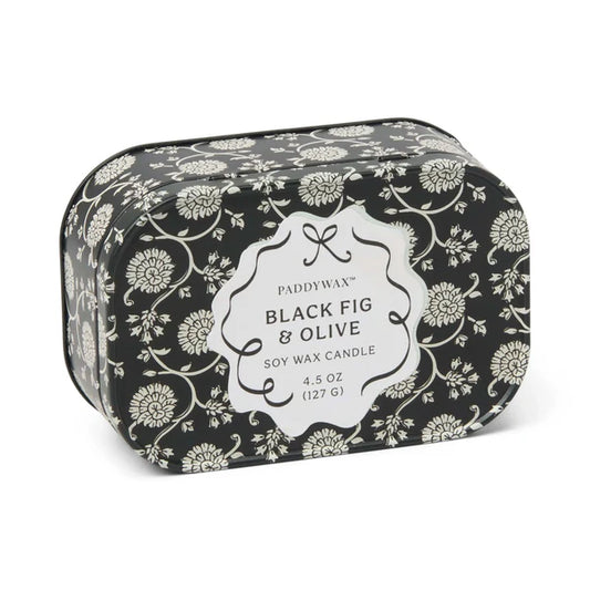 CANDELA CHERIE BLACK FIG&OLIVE PADDYWAX | in contenitore di latta | 127g