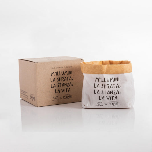 CANDELA M'ILLUMINI PENSIERI STROPICCIATI PERNICI | cera di soia | 450g