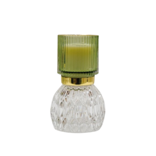 CANDELIERE DOPPIO L'INFINITO BOMBONIERE | in vetro vari colori