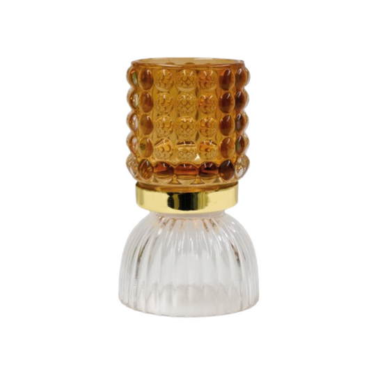 CANDELIERE DOPPIO L'INFINITO BOMBONIERE | in vetro vari colori