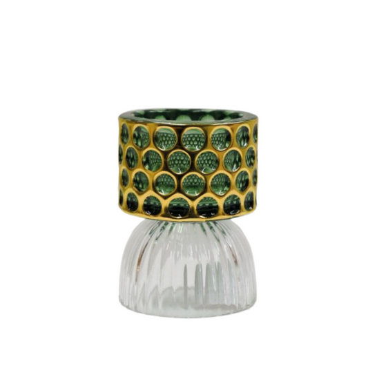 CANDELIERE DOPPIO L'INFINITO BOMBONIERE | in vetro vari colori