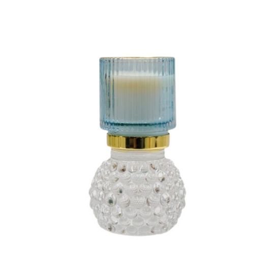 CANDELIERE DOPPIO L'INFINITO BOMBONIERE | in vetro vari colori