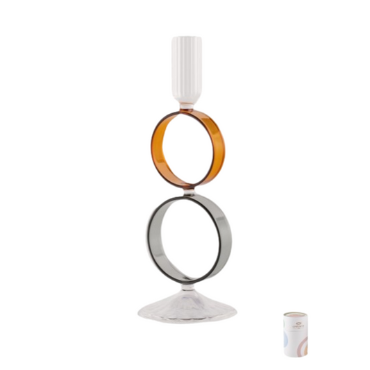 CANDELIERE CERCHI L'INFINITO BOMBONIERE | in vetro | varie misure