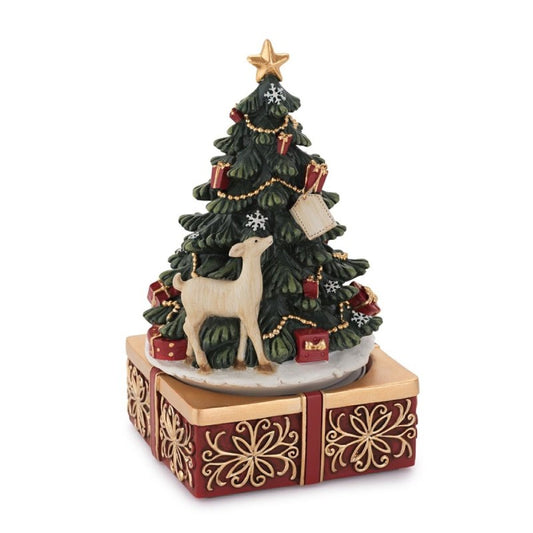 CARILLON PRESTIGE ALBERO CON AGNELLINO HENRIETTE | in resina | 10x19cm