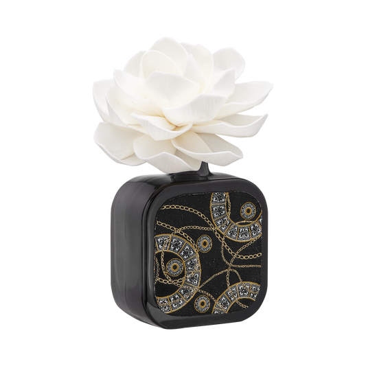 DIFFUSORE DI FRAGRANZA CON FIORE ROSE PEPE NERO HYPNO CASA | in vaso di vetro | 500ml