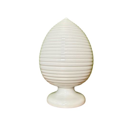 DELIA | Pumo rigato monocolore piede liscio in ceramica