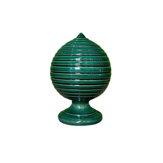 DELIA | Pumo rigato monocolore piede liscio in ceramica