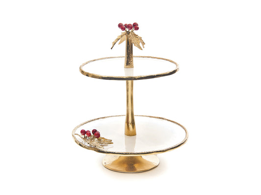ETAGERE HOLLY BRUCO | in alluminio e vetro | 33x38cm