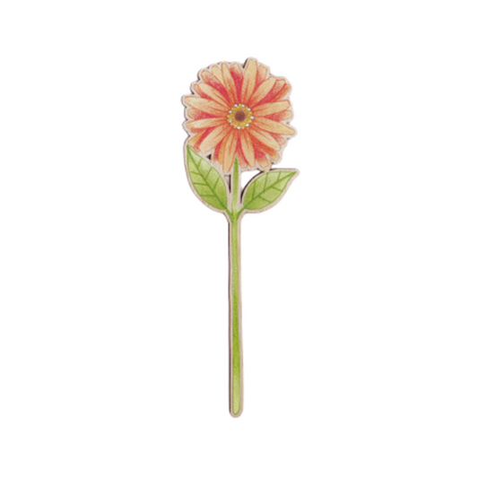GERBERA DILLO CON UN FIORE ESTEGO | in legno | 5x15cm