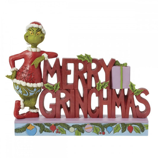 GRINCH BUON GRINCHMAS DISNEY | in resina | 23x6x18cm