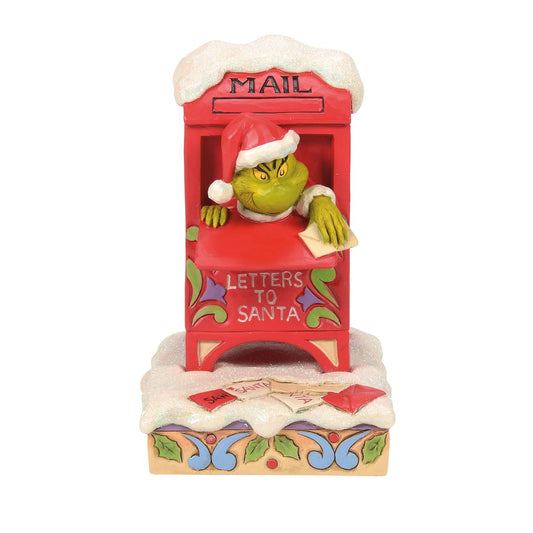 GRINCH NELLA CASSETTA DELLA POSTA DISNEY | in resina | 11x9x15cm