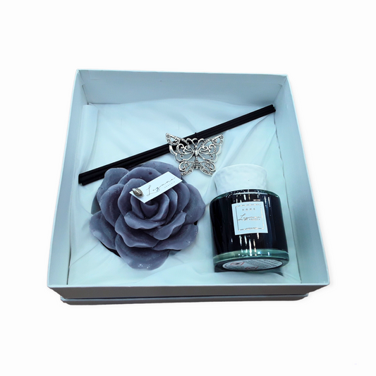 KIT PROFUMATORE E CANDELA LAGUNA VENEZIA | varie profumazioni | 15x15cm