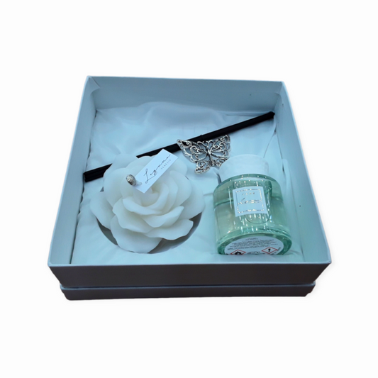 KIT PROFUMATORE E CANDELA LAGUNA VENEZIA | varie profumazioni | 15x15cm