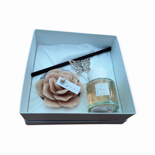 KIT PROFUMATORE E CANDELA LAGUNA VENEZIA | varie profumazioni | 15x15cm