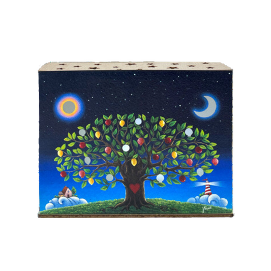 LAMPADA ALBERO VITA ESTEGO | in laminato e legno | 16x5x12cm