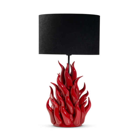 LAMPADA FIAMMA GLI ALBERELLI | in ceramica di Capodimonte | 30x70cm