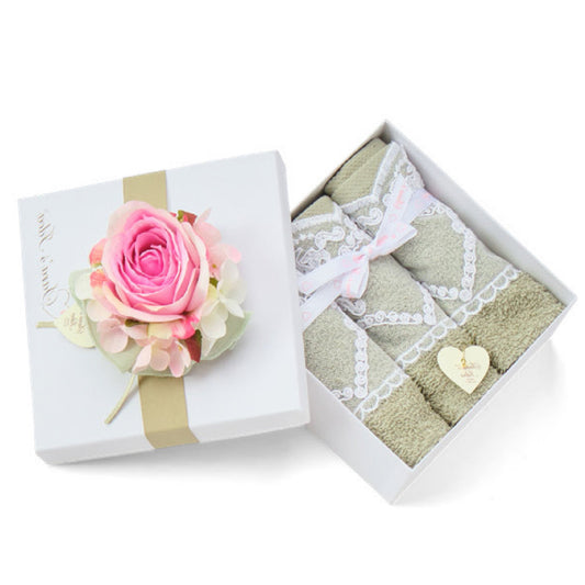 SET LAVETTE SARA'S IDEA | con ricamo sartoriale | 3pz