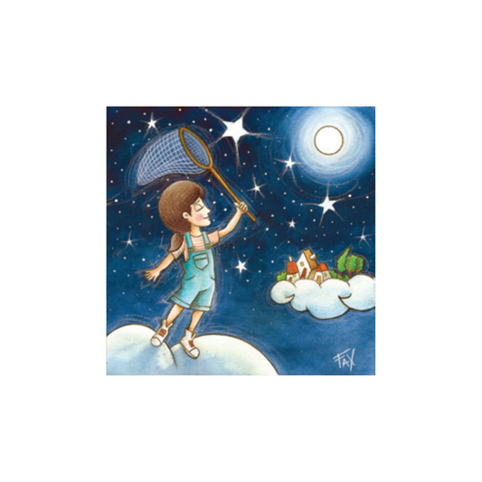 MAGNETE BIMBA ESTEGO | in legno | 6,5x6,5cm