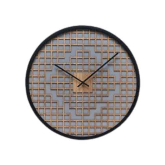 OROLOGIO TIME GRIGIO/NERO HENRIETTE | in legno e metallo | Ø41cm