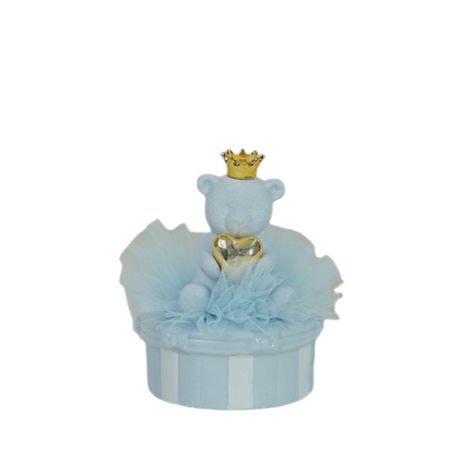 ORSETTO SU CARILLON L'INFINITO BOMBONIERE | in porcellana vari colori | 6x6x8cm