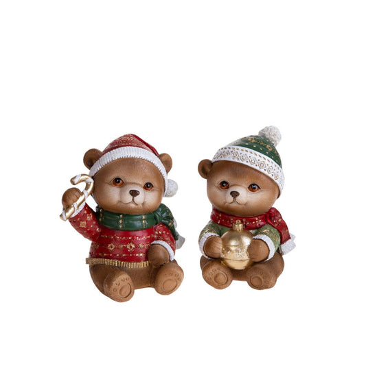 ORSI DI NATALE BRANDANI | in resina | 2pz