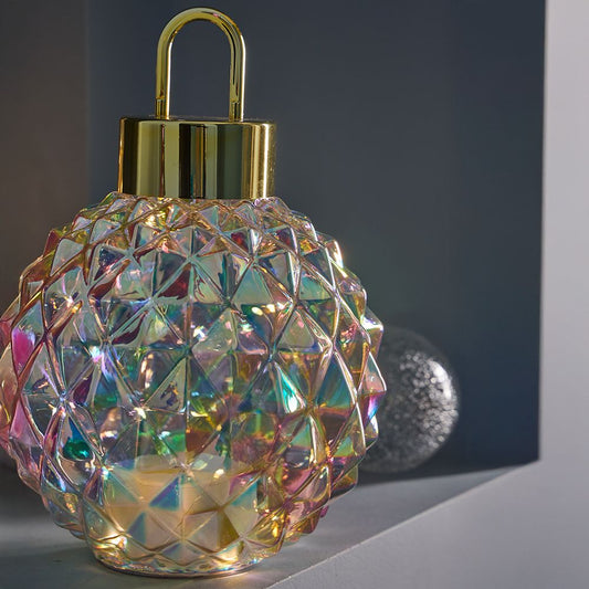 PALLA GIREVOLE ANDREA FONTEBASSO | in vetro con led | 30cm