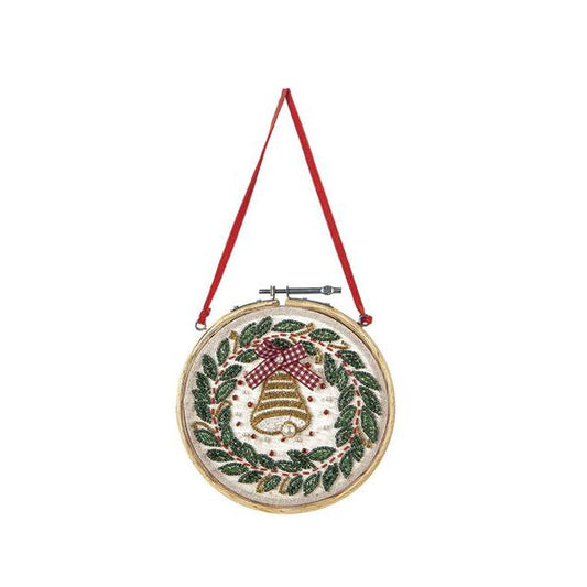 PENDAGLIO TELAIO BELL BRUCO | in legno e tessuto | Ø17cm