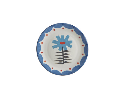PIATTO DECORATIVO FLOWER BRUCO | in ceramica vari colori | 21cm