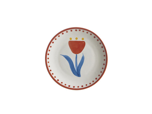 PIATTO DECORATIVO FLOWER BRUCO | in ceramica vari colori | 21cm