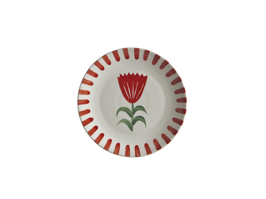 PIATTO DECORATIVO FLOWER BRUCO | in ceramica vari colori | 21cm