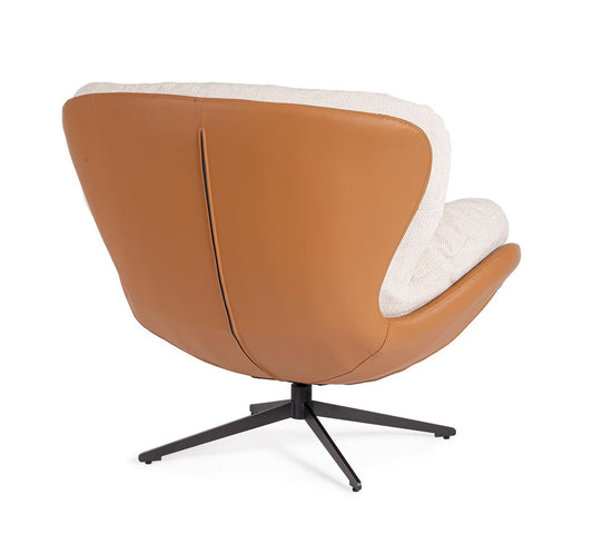 POLTRONA ADINDA BIZZOTTO | in similpelle e tessuto | 100x101x94cm