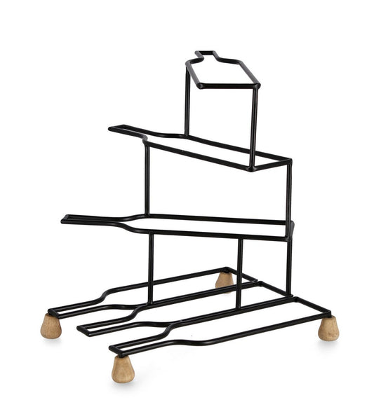 PORTABOTTIGLIA ISAAC BIZZOTTO | in metallo e lagno | 37x35x36cm