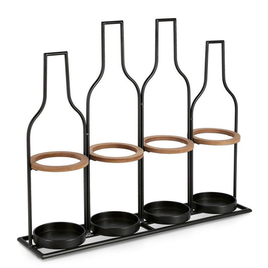 PORTABOTTIGLIA ISAAC BIZZOTTO | in metallo e lagno | 56x13x48,5cm