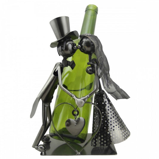 PORTABOTTIGLIA SPOSI ENESCO | in metallo | 16x10x25cm