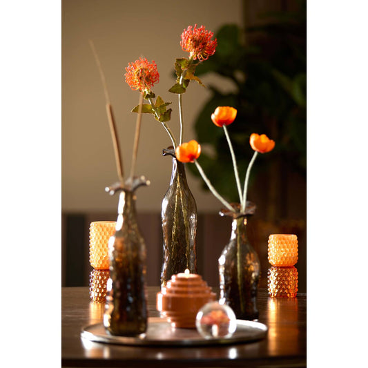 PORTACANDELA BUBLINI LIGHT&LIVING | in vetro vari colori | Ø9x16cm