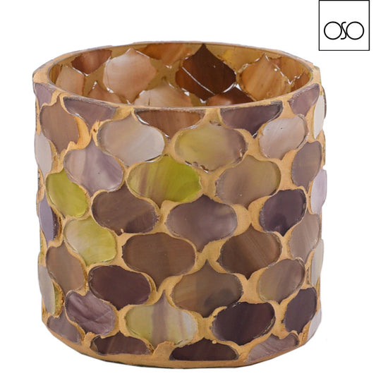 PORTACANDELA MOSAICO AMBROSO | in vetro | varie misure