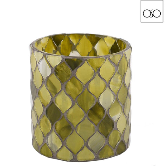 PORTACANDELA MOSAICO AMBROSO | in vetro | varie misure